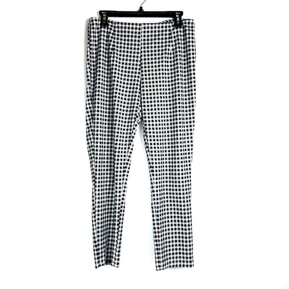 Princess Polly Iggy Black White Gingham High-Rise Pants - Picture 2 of 7